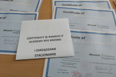 Certyfikaty w ramach IT Academy Microsoft KPU