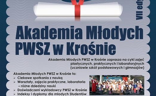 Zapisy do Akademii Młodych PWSZ w Krośnie na rok akademicki 2018/2019