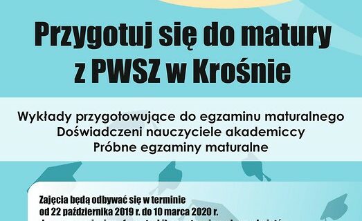 „Przygotuj się do matury z PWSZ w Krośnie” w roku akademickim 2019/2020 – zapisy